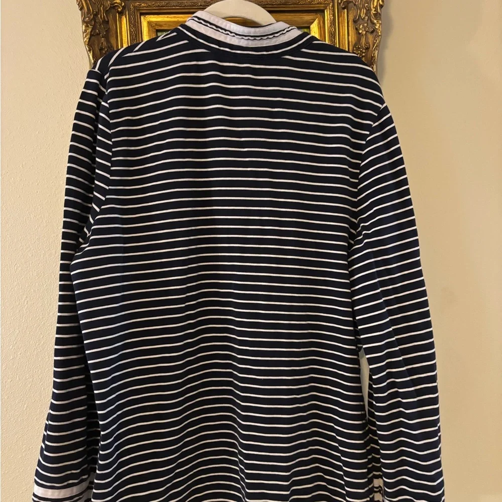 Talbots Navy and White Striped Top - Picture 7 of 7